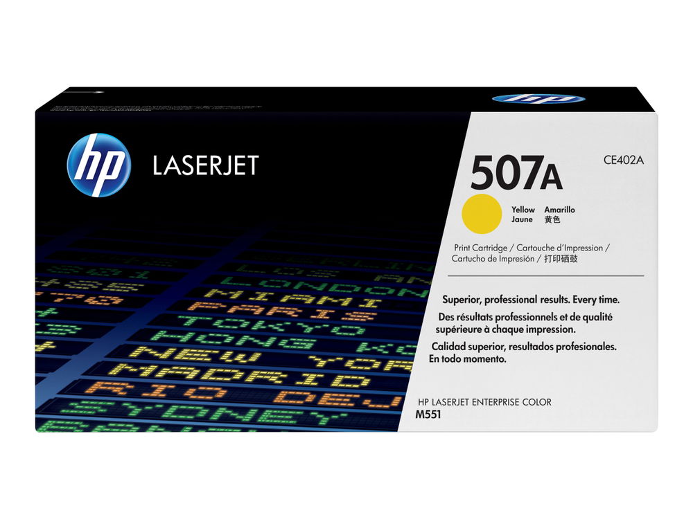 HP 507A - Amarillo - original - LaserJet - cartucho de tóner (CE402A) - para Color LaserJet Enterprise MFP M575; LaserJet Enterprise Flow MFP M575