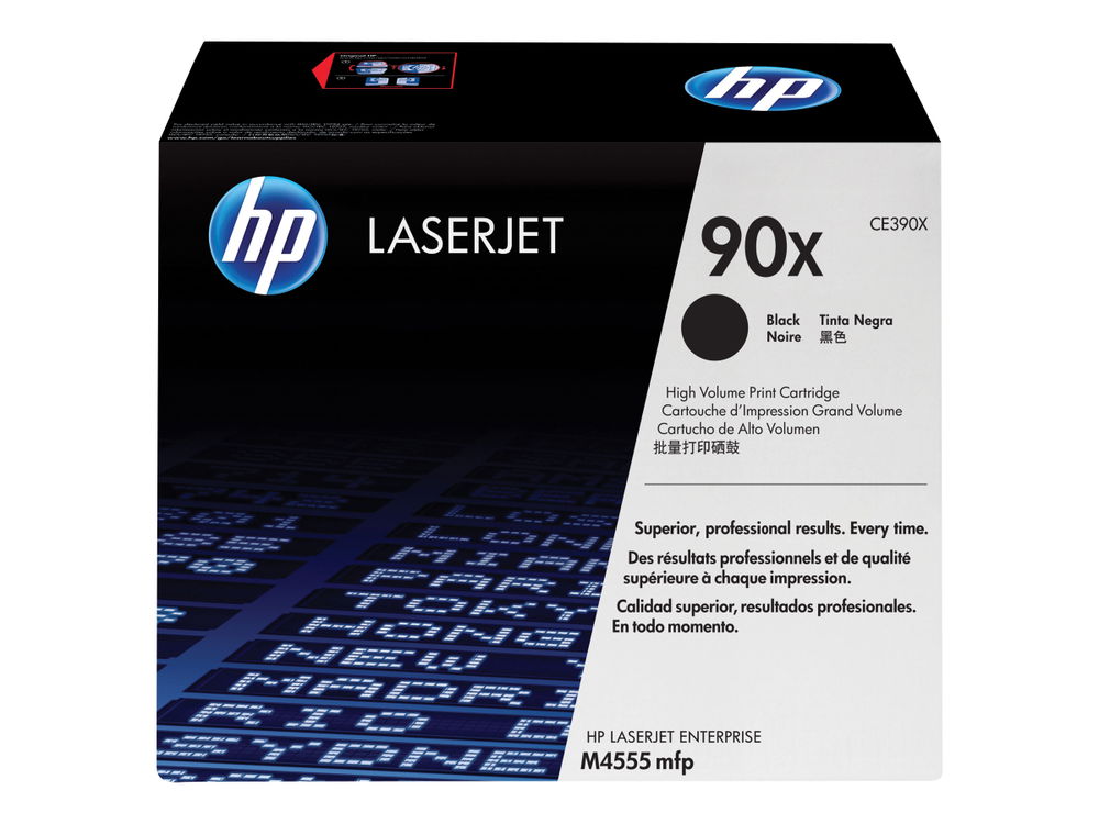 HP 90X - Alto rendimiento - negro - original - LaserJet - cartucho de tóner (CE390X) - para LaserJet Enterprise 600 M602dn, 600 M602m, 600 M602n, 600 M602x, M4555 MFP, M603xh HP 90X - Alto rendimiento - negro - original - LaserJet - cartucho de tóner (CE390X) - para LaserJet Enterprise 600 M602dn, 600 M602m, 600 M602n, 600 M602x, M4555 MFP, M603xh