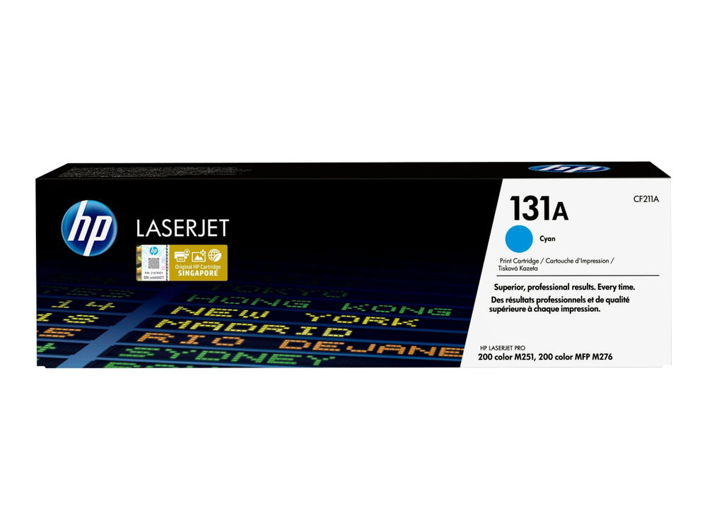 HP 131A - Cián - original - LaserJet - cartucho de tóner (CF211A) - para LaserJet Pro 200 M251n, 200 M251nw, 200 M276nw, MFP M276n, MFP M276nw