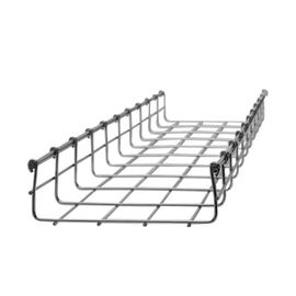 Charola tipo malla 166/150 mm, con acabado Electro Zinc,  hasta 398 cables Cat6, tramo 3 m