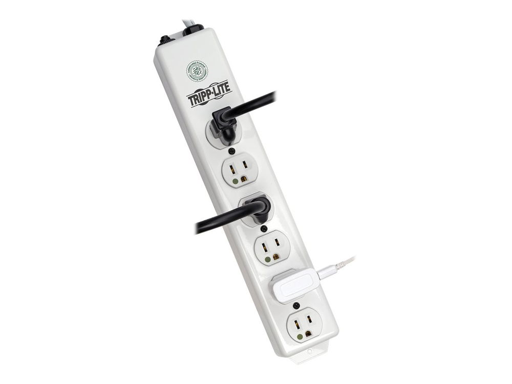 Tripp Lite Safe-IT Power Strip Hospital Medical Antimicrobial 120V 5-15R-HG 6 Outlet 6' Cord Metal - Unidad de distribución de alimentación - 15 A - CA 120 V - input: NEMA 5-15 - conectores de salida: 6 (NEMA 5-15) - 1.82 m cable - blanco Tripp Lite Safe-IT Power Strip Hospital Medical Antimicrobial 120V 5-15R-HG 6 Outlet 6' Cord Metal - Unidad de distribución de alimentación - 15 A - CA 120 V - input: NEMA 5-15 - conectores de salida: 6 (NEMA 5-15) - 1.82 m cable - blanco