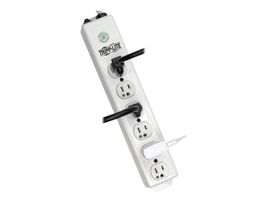 Tripp Lite Safe-IT Power Strip Hospital Medical Antimicrobial 120V 5-15R-HG 6 Outlet 6' Cord Metal - Unidad de distribución de alimentación - 15 A - CA 120 V - input: NEMA 5-15 - conectores de salida: 6 (NEMA 5-15) - 1.82 m cable - blanco