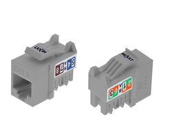 Nexxt Solutions Infrastructure - Keystone Jack - Category 6 - Cat6 Unshd KJ Grey