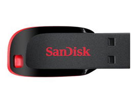 SanDisk Cruzer Blade - Unidad flash USB - 32 GB - USB 2.0 - rojo, negro elegante