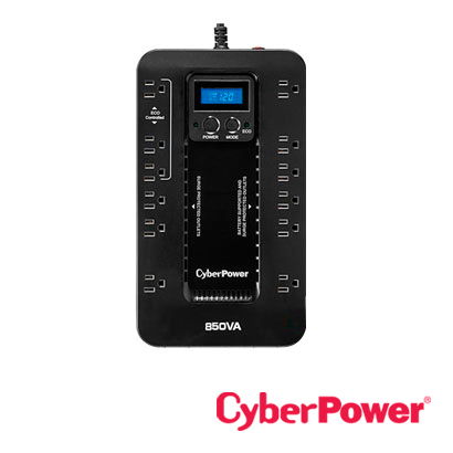 NO-BREAK CYBERPOWER EC850LCD 850VA ECO UPS 12CONT TEL USB 3Y NO-BREAK CYBERPOWER EC850LCD 850VA ECO UPS 12CONT TEL USB 3Y