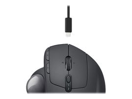 Logitech MX ERGO - Bola de seguimiento - óptico - 8 botones - inalámbrico - Bluetooth, 2.4 GHz - receptor inalámbrico USB