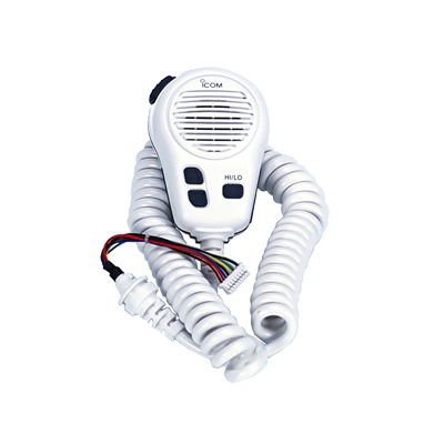 Hand Speaker-Microphone, White Color for ICOM IC-M423/M424 Marine Transceiver
