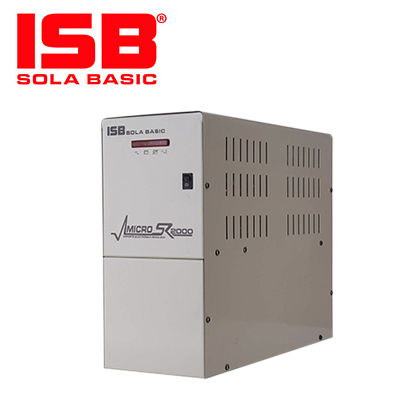 NO-BREAK REGULADOR SOLA BASIC MICRO-SR2000 2000VA/1600W CON 6 CONTACTOS TIPO NEMA 5-15R/INTERVALO DE 102 A 140 VCA/CORRIGE LAS VARIACIONES DE TENSION Y RESPALDO CONTRA APAGONES/ CUENTA CON INTERRUPTOR GENERAL Y ALARMA AUDIBLE.