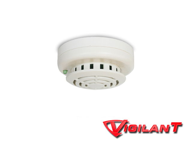 DETECTOR DIRECCIONABLE VIGILANT V-HFD TÉRMICO DE TEMPERATURA FIJA ALARMA DE 125 a 140 °F (54 a 60 °C) COMPATIBLE CON LOS PANELES VS1 Y VS4 DE KIDDE, PARA SU INTEGRACIÓN AL LAZO DE COMUNICACIÓN SLC REQUIERE BASE B4U