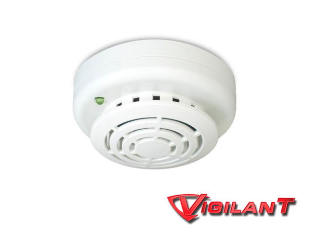DETECTOR DIRECCIONABLE VIGILANT V-HFD TÉRMICO DE TEMPERATURA VARIABLE ALARMA AL DETECTAR UN AUMENTO DE MAS DE 8°C EN MENOS DE UN MINUTO, COMPATIBLE CON LOS PANELES VS1 Y VS4 DE KIDDE, PARA SU INTEGRACIÓN AL LAZO DE COMUNICACIÓN SLC REQUIERE BASE B4U