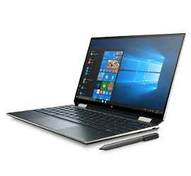 HP Spectre x360 Laptop 13-aw0001la - Diseño plegable - Intel Core i7 1065G7 / 1.3 GHz - Win 10 Home 64 bit - Iris Plus Graphics - 8 GB RAM - 512 GB SSD NVMe - 13.3