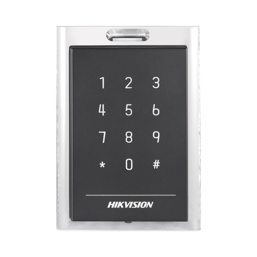 Lector de Tarjetas MIFARE y Contraseñas / Conexión Wiegand y RS-485 / Recomendado para Paneles Hikvision Serie 26 (RS-485).