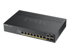 Zyxel GS1920-8HPv2 - Conmutador - inteligente - 8 x 10/100/1000 (PoE+) + 2 x Gigabit SFP combinado - sobremesa, montaje en pared - PoE+ (130 W) Zyxel GS1920-8HPv2 - Conmutador - inteligente - 8 x 10/100/1000 (PoE+) + 2 x Gigabit SFP combinado - sobremesa, montaje en pared - PoE+ (130 W)