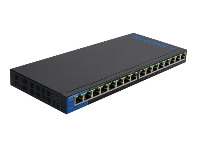 Linksys LGS116P - Conmutador  - sin gestionar - 8 x 10/100/1000 (PoE+) + 8 x 10/100/1000 - sobremesa, montaje en pared - PoE+ - ca 100/230 V - 2 años de garantía