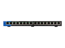 Linksys LGS116P - Conmutador  - sin gestionar - 8 x 10/100/1000 (PoE+) + 8 x 10/100/1000 - sobremesa, montaje en pared - PoE+ - ca 100/230 V - 2 años de garantía