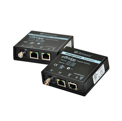 Kit extensor IP PoE BNC por cable UTP cAT 5e hasta 500 metros a 100 Mbps y por BNC hasta 300 metros Kit extensor IP PoE BNC por cable UTP cAT 5e hasta 500 metros a 100 Mbps y por BNC hasta 300 metros