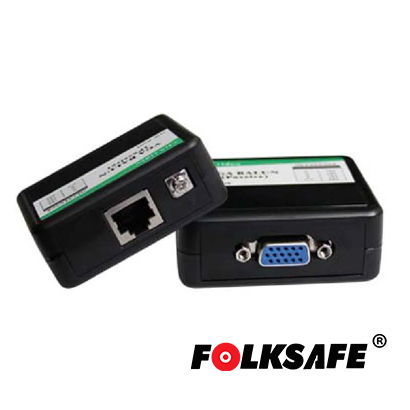 EXTENSOR DE VIDEO VGA, FOLKSAFE FS-6001P TRANSMISOR/RECEPTOR, SOPORTA HASTA 180MTS RESOLUCIÓN DE 640 X 480(CHECAR TABLA DE RESOLUCIONES) UTILIZANDO CABLE UTP CAT 5E/6(RECOMENDABLE 100% COBRE). EXTENSOR DE VIDEO VGA, FOLKSAFE FS-6001P TRANSMISOR/RECEPTOR, SOPORTA HASTA 180MTS RESOLUCIÓN DE 640 X 480(CHECAR TABLA DE RESOLUCIONES) UTILIZANDO CABLE UTP CAT 5E/6(RECOMENDABLE 100% COBRE).