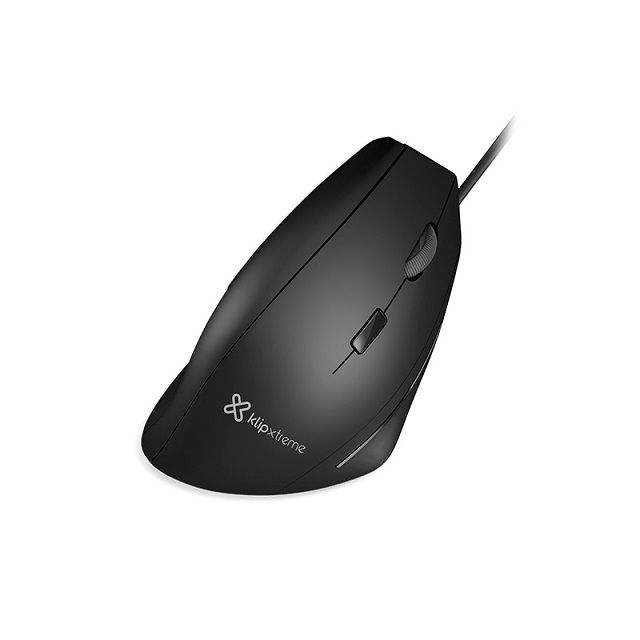 Klip Xtreme - Mouse - USB - Wired - Black - Ultra ergonomic