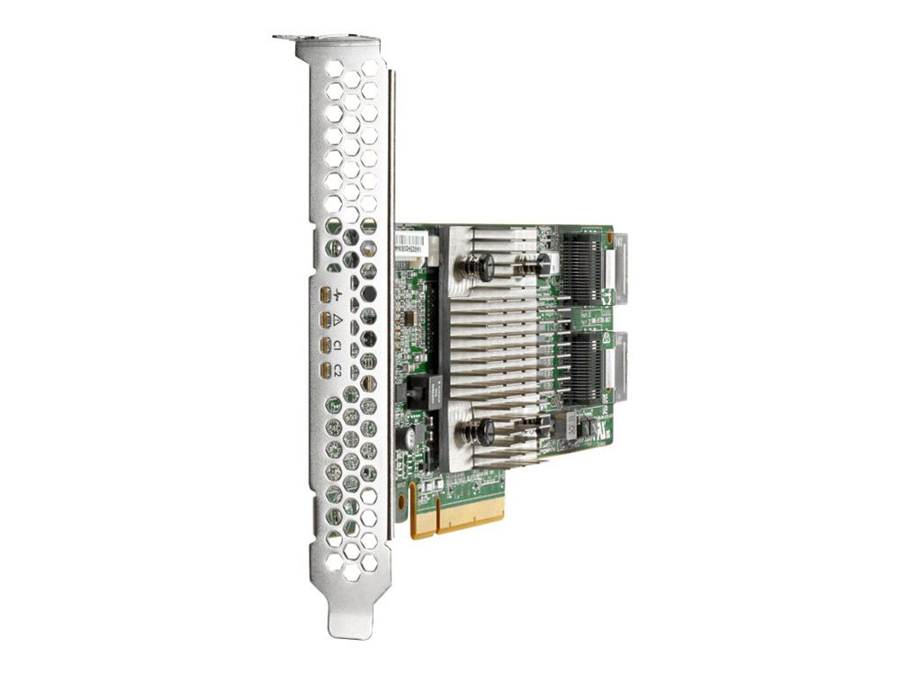 HPE H240 Smart Host Bus Adapter - Controlador de almacenamiento - 8 Canal - SATA 6Gb/s / SAS 12Gb/s - perfil bajo - RAID RAID 0, 1, 5 - PCIe 3.0 x8 - para Apollo 4510 Gen9; ProLiant DL20 Gen9, DL360 Gen9, ML30 Gen9, XL230a Gen9, XL270d Gen9 HPE H240 Smart Host Bus Adapter - Controlador de almacenamiento - 8 Canal - SATA 6Gb/s / SAS 12Gb/s - perfil bajo - RAID RAID 0, 1, 5 - PCIe 3.0 x8 - para Apollo 4510 Gen9; ProLiant DL20 Gen9, DL360 Gen9, ML30 Gen9, XL230a Gen9, XL270d Gen9