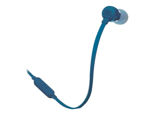 JBL T110 - Auriculares internos con micro - en oreja - cableado - conector de 3,5 mm - azul