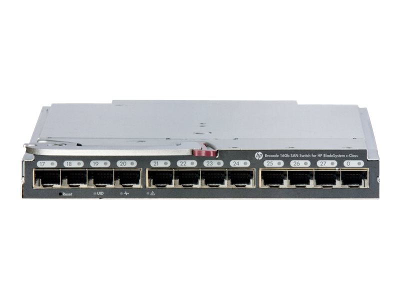 Brocade 16Gb/16 SAN Switch for HP BladeSystem c-Class - Conmutador - Gestionado - 16 x 16Gb Fibre Channel - módulo de conexión Brocade 16Gb/16 SAN Switch for HP BladeSystem c-Class - Conmutador - Gestionado - 16 x 16Gb Fibre Channel - módulo de conexión
