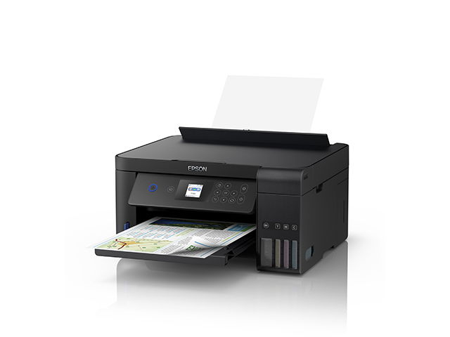 Epson EcoTank L4160 - Impresora multifunción - color - chorro de tinta - refillable - A4 (210 x 297 mm), Letter A (216 x 279 mm) (original) - A4/Legal (material) - hasta 7.7 ppm (copiando) - hasta 10.5 ppm (impresión) - 100 hojas - USB 2.0, Wi-Fi(n)
