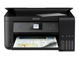 Epson EcoTank L4160 - Impresora multifunción - color - chorro de tinta - refillable - A4 (210 x 297 mm), Letter A (216 x 279 mm) (original) - A4/Legal (material) - hasta 7.7 ppm (copiando) - hasta 10.5 ppm (impresión) - 100 hojas - USB 2.0, Wi-Fi(n)