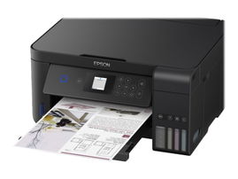 Epson EcoTank L4160 - Impresora multifunción - color - chorro de tinta - refillable - A4 (210 x 297 mm), Letter A (216 x 279 mm) (original) - A4/Legal (material) - hasta 7.7 ppm (copiando) - hasta 10.5 ppm (impresión) - 100 hojas - USB 2.0, Wi-Fi(n)