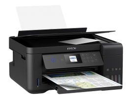 Epson EcoTank L4160 - Impresora multifunción - color - chorro de tinta - refillable - A4 (210 x 297 mm), Letter A (216 x 279 mm) (original) - A4/Legal (material) - hasta 7.7 ppm (copiando) - hasta 10.5 ppm (impresión) - 100 hojas - USB 2.0, Wi-Fi(n)