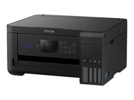Epson EcoTank L4160 - Impresora multifunción - color - chorro de tinta - refillable - A4 (210 x 297 mm), Letter A (216 x 279 mm) (original) - A4/Legal (material) - hasta 7.7 ppm (copiando) - hasta 10.5 ppm (impresión) - 100 hojas - USB 2.0, Wi-Fi(n)