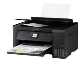 Epson EcoTank L4160 - Impresora multifunción - color - chorro de tinta - refillable - A4 (210 x 297 mm), Letter A (216 x 279 mm) (original) - A4/Legal (material) - hasta 7.7 ppm (copiando) - hasta 10.5 ppm (impresión) - 100 hojas - USB 2.0, Wi-Fi(n)