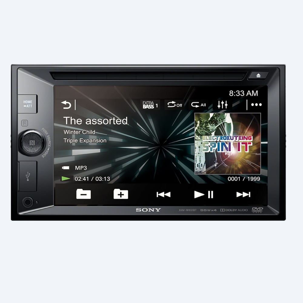 Radio para auto con pantalla táctil de 15,7 cm (6,2 pulg.) de DVD con BLUETOOTH®