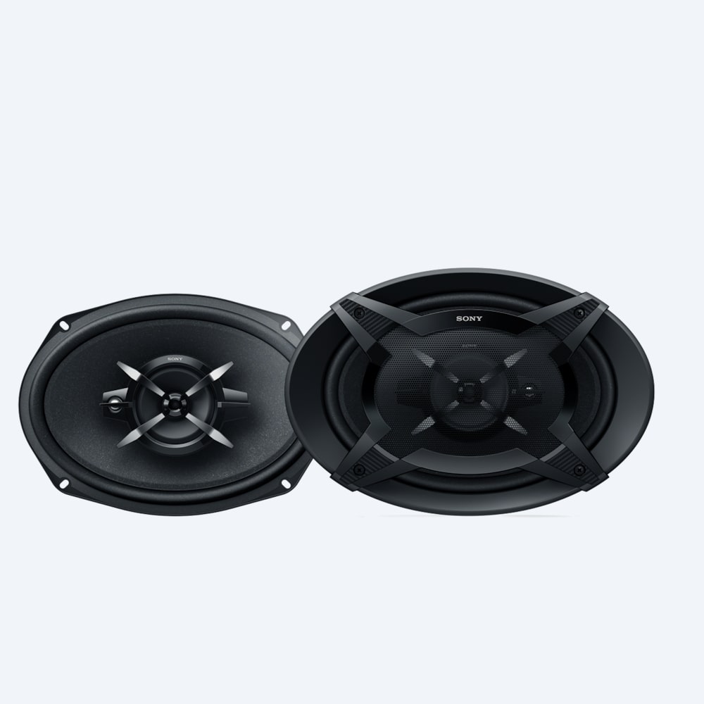 Parlantes coaxiales Mega Bass de 3 vías de 16 x 24 cm (6 x 9 pulg.) Parlantes coaxiales Mega Bass de 3 vías de 16 x 24 cm (6 x 9 pulg.)