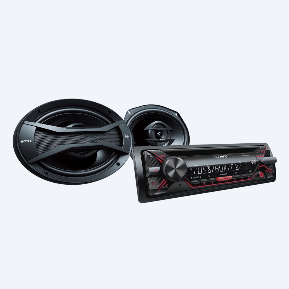 Radio para auto de CD con 2 parlantes de 6 x 9 pulg. Radio para auto de CD con 2 parlantes de 6 x 9 pulg.