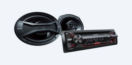 Radio para auto de CD con 2 parlantes de 6 x 9 pulg. Radio para auto de CD con 2 parlantes de 6 x 9 pulg.