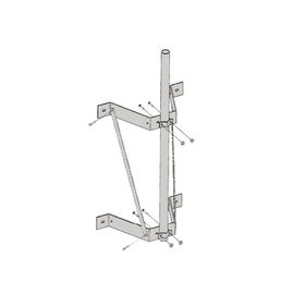 Montaje doble de pared con mástil de 2-3/8