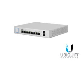 Switch UniFi Administrable de 8 Puertos Gigabit PoE+ 802.3at/af y PoE Pasivo 24V.