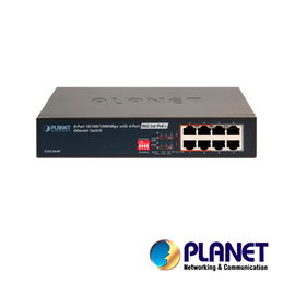 Switch PoE no Administrable, 8 Puertos 10/100/1000 Mbps con 4 Puertos PoE 802.3af/at, Modo Extender Hasta 250 mts