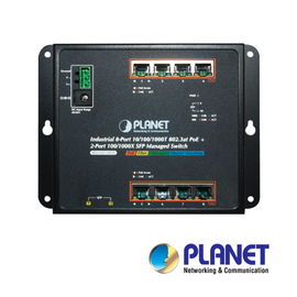 Switch Industrial de Pared de 8 puertos Gigabit con 4 puertos PoE+ 802.3at y 2 SFP