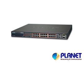 SWITCH ADMINISTRABLE 24 PUERTOS RJ45 PoE / PLANET FGSW-2624HPS4 / VELOCIDAD DE TRANSMISIÓN 10/100 Mbps / 2 PUERTO SFP 1000 Mbps / RECINTO DE METAL / VLAN / MONTAJE EN RACK / 370W DE CONSUMO. SWITCH ADMINISTRABLE 24 PUERTOS RJ45 PoE / PLANET FGSW-2624HPS4 / VELOCIDAD DE TRANSMISIÓN 10/100 Mbps / 2 PUERTO SFP 1000 Mbps / RECINTO DE METAL / VLAN / MONTAJE EN RACK / 370W DE CONSUMO.