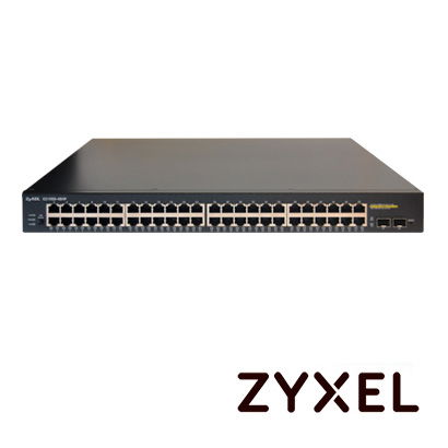 SWITCH ZYXEL GS1900-48HP 24 PUERTOS RJ45 10/100/1000 Mbps + 24 PUERTOS RJ45 10/100/1000 Mbps con POE AF/AT + 2 PUERTOS SFP 1000 Mbps ADMINISTRABLE-L2 ENERGIA TOTAL 170W NO ES COMPATIBLE CON NEBULA