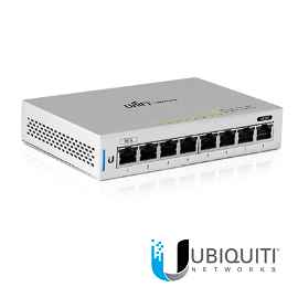 Switch UniFi Administrable capa 2 de 8 Puertos Gigabit (7 Ethernet y 1 PoE Pasivo 48V)