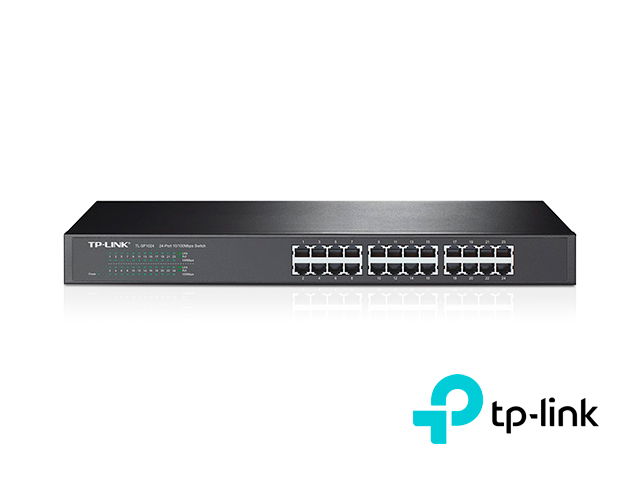 Switch no administrable de 24 puertos 10/100 Mbps para montaje en rack