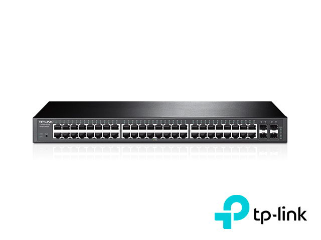 SWITCH ADMINISTRABLE JETSTREAM TP-LINK T1600G-52TS CUENTA CON 48 PUERTOS RJ45 10/100/1000 Mbps 4 PUERTOS FIBRA OPTICA SFP (VACÍO) GIGABIT MONTAJE EN RACK FUNCIONALIDADES L2 Y L2+ MODO DE GESTIÓN WEB / CLI USO INTERIOR SWITCH ADMINISTRABLE JETSTREAM TP-LINK T1600G-52TS CUENTA CON 48 PUERTOS RJ45 10/100/1000 Mbps 4 PUERTOS FIBRA OPTICA SFP (VACÍO) GIGABIT MONTAJE EN RACK FUNCIONALIDADES L2 Y L2+ MODO DE GESTIÓN WEB / CLI USO INTERIOR