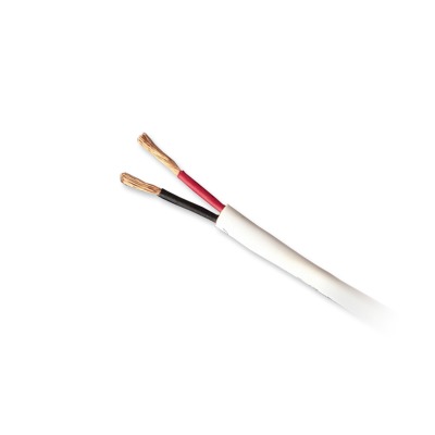 Bobina de 305 metros de cable, 18 AWG, 2 conductores, tipo CM-CL2, de color blanco, para aplicaciones en alarmas de intrusión/Control de Acceso/Automatización/ Interfonos y TV porteros/ Audio /Voceo.