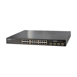 Switch Administrable L2+ de 24 puertos 10/100/1000T PoE+ con 4 puertos combo TP/SFP Gigabit Switch Administrable L2+ de 24 puertos 10/100/1000T PoE+ con 4 puertos combo TP/SFP Gigabit