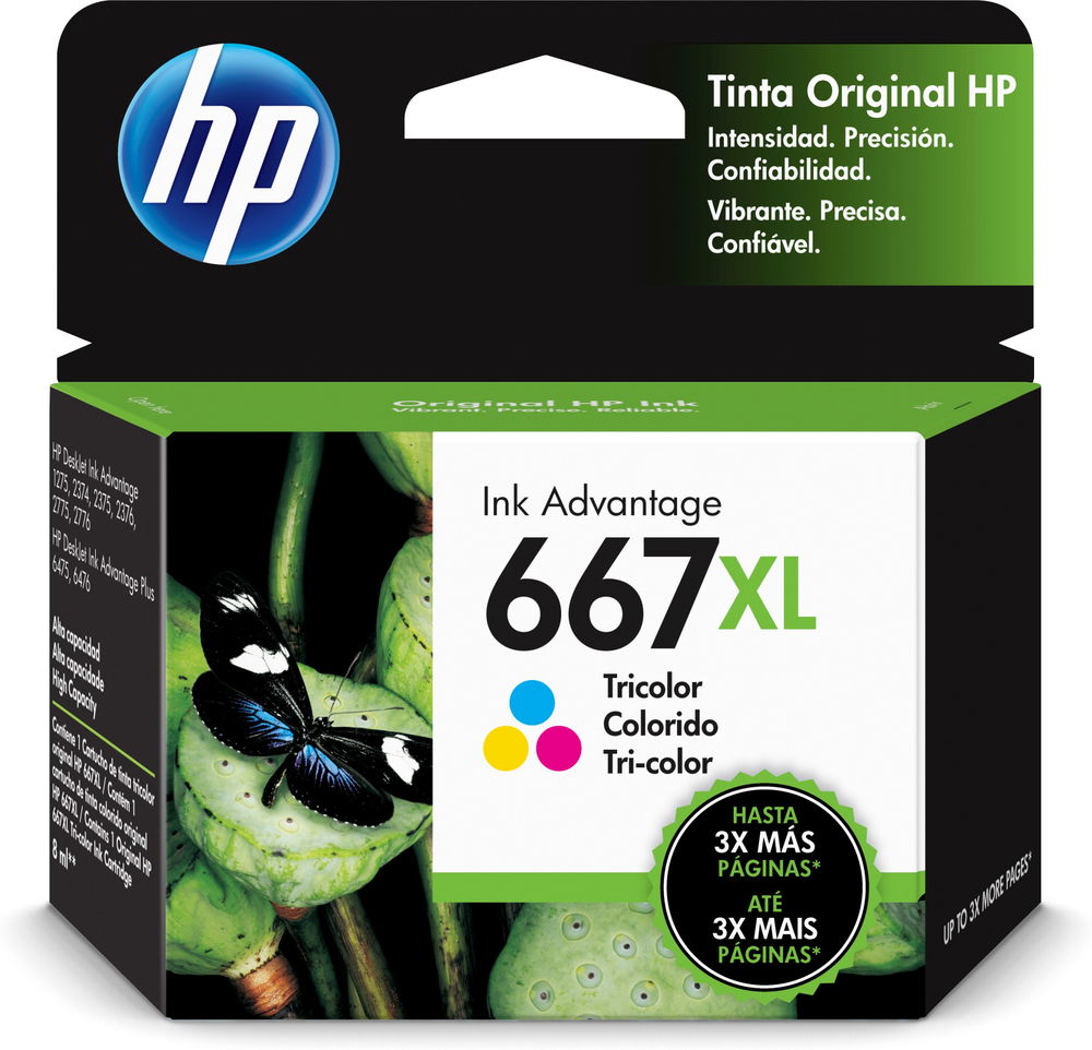 HP - 667XL - Ink cartridge - Tricolor - 3YM80AL