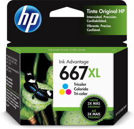 HP - 667XL - Ink cartridge - Tricolor - 3YM80AL