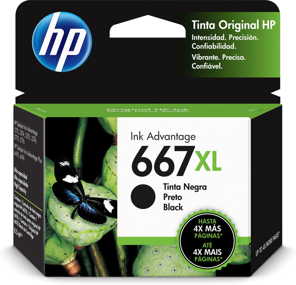 HP - 667XL - Ink cartridge - Black - 3YM81AL