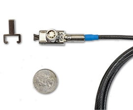 Noble Locks TZ04T Compact Wedge Lock with Barrel Key - Kit de bloqueo para portátiles - plata - 1.8 m